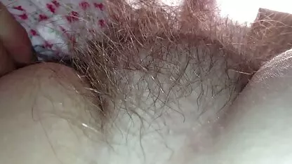 أغلق كومة ناعمة منفوشة. ضيق كس مشعر